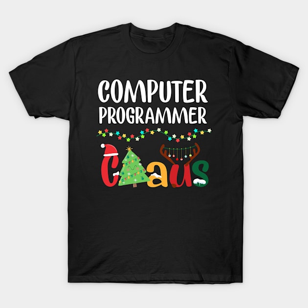 Computer Programmer Claus Santa Costume Funny Christmas Xmas T-Shirt by salizhonpczxtee